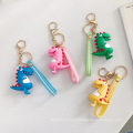 Bear doll silicone cartoon key ring pendant avocado Snoopy three-dimensional doll keychain